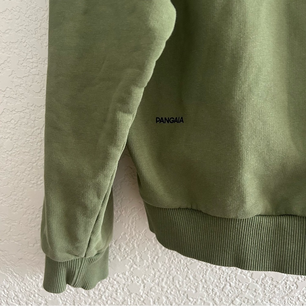 Pangaia Comfy 365 Mid Weight Cotton Hoodie in Green Olive - Picture 8 of 10